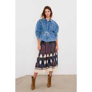 ba&sh Multicolor Patterned Midi Skirt